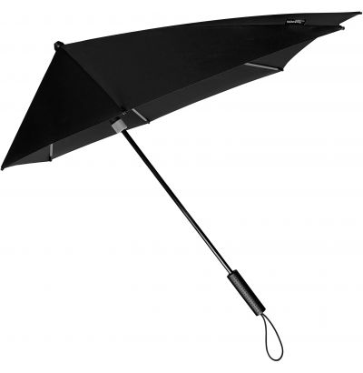 STORMaxi® - Aërodynamische stormparaplu - Handopening - Windproof - Ø 92 cm - Zwart / Grijs